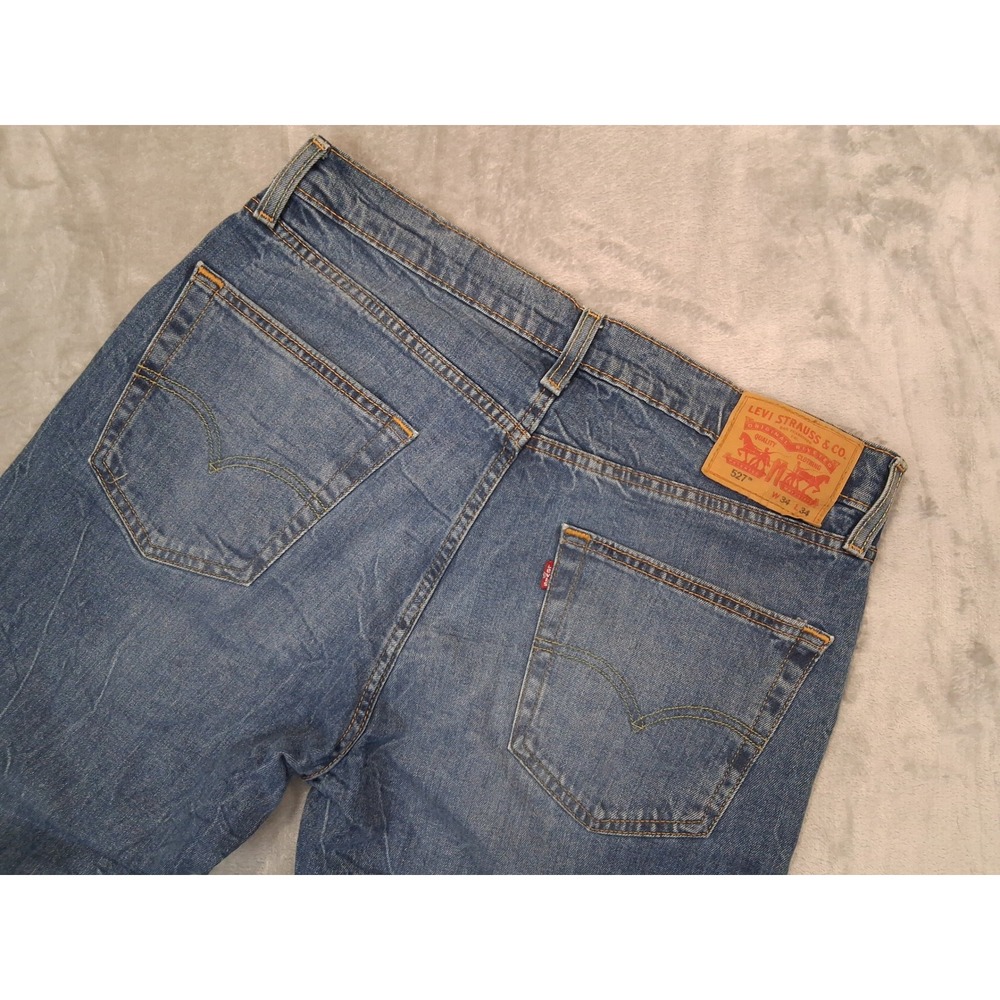 Levis 527 Mens 34x34 Biker Western Rodeo Cowboy Regular Bootleg Zip Fly Jeans